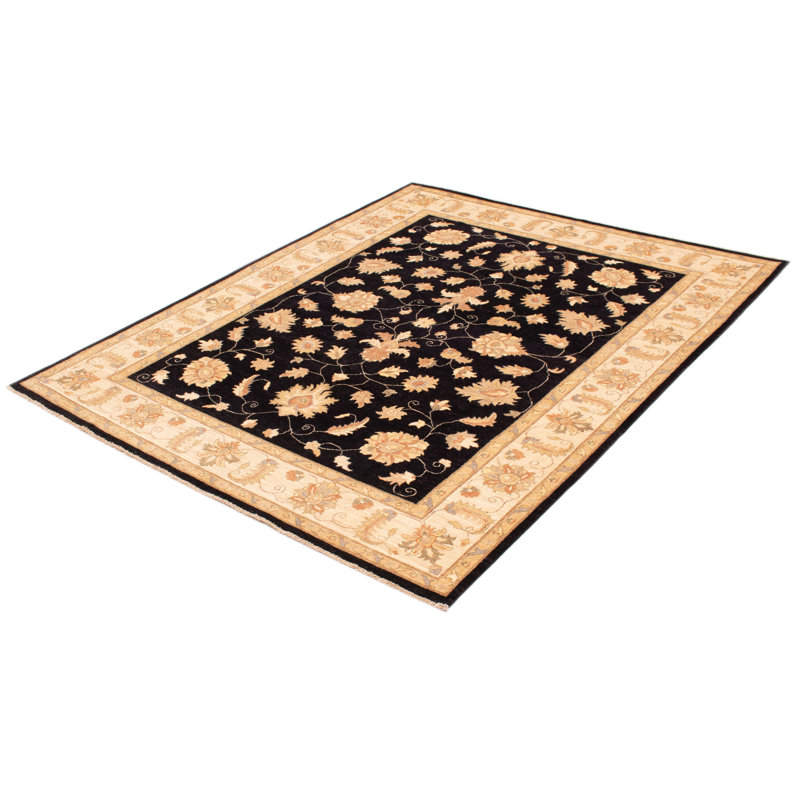 Tapis unique en laine noué à la main 8 pi 2 po x 9 pi 10 po New Age