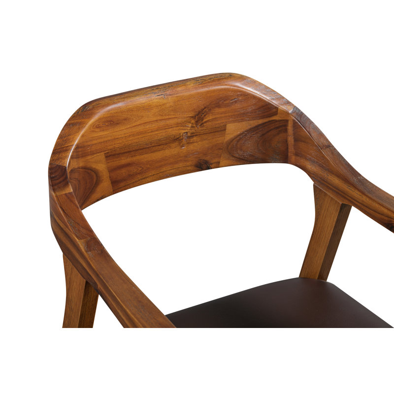 Tabouret de bar stationnaire Kolpack - fini châtaignier brossé, Tabouret de comptoir (siège d'une hauteur de 24 p