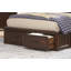 Lit plateforme 6 tiroirs avec lit plateforme et lit de rangement classique brun
