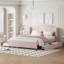 Lit plateforme tapissier avec couchette et tiroirs Elegant