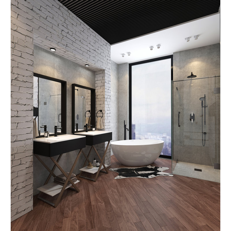 Corvara™ 59" x 32" Freestanding Soaking Bathtub, Standard Matte White