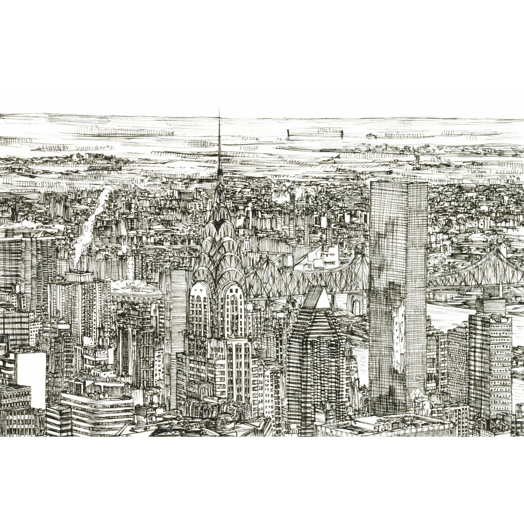 Leinwandbild Skyline Sketch I von Melissa Wang