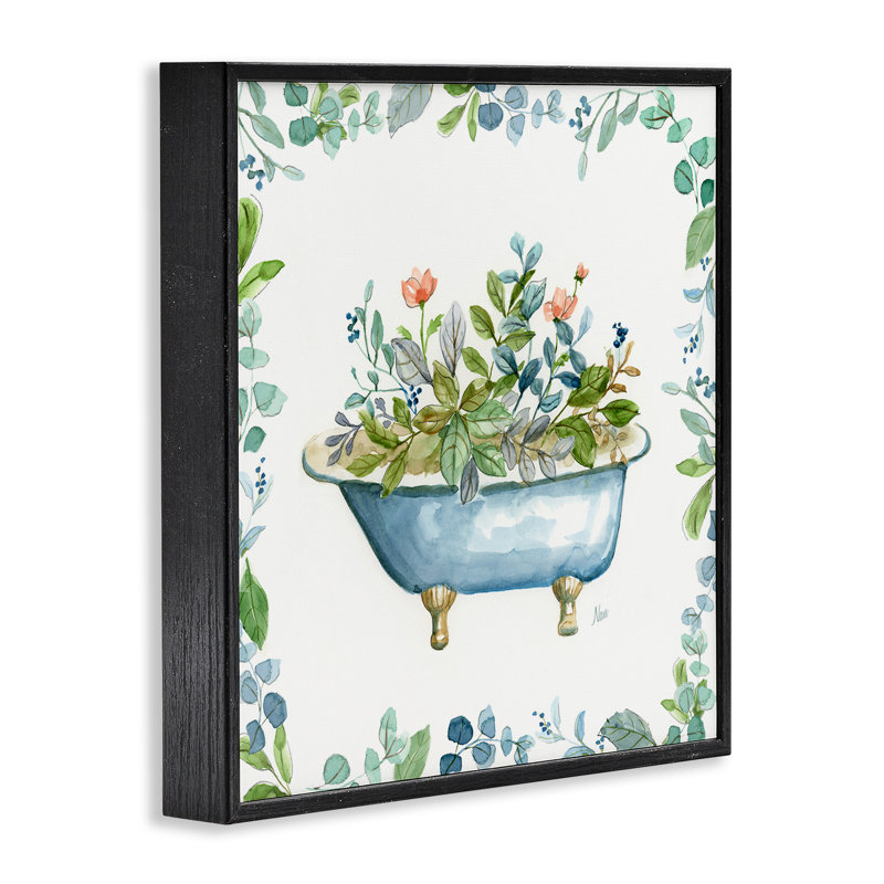 Art botanique, estampe numérique par Nan, Giclée encadrée noir minuit, H 17 po x l 17 po