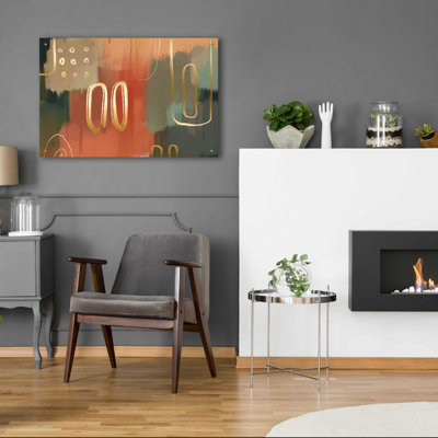 Art mural en verre acrylique «Terracotta» par Delores Naskrent