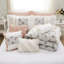 Édredon 9 pièces en coton rosé - très grand avec coussins pour la chambre à coucher et détails froncés Chic-117417204-117417202