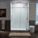 76” H Frameless Sliding Shower Door (56-60 Inch Adjustable Width) with Reversible Installation, Safety Glass, Anti-Splash Design