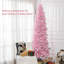 Arbre de Noël rose de 8 pi de haut, 1168 pointes de branches réalistes, base, arbre de processus d'assemblage simple, formation mince, installation rapide