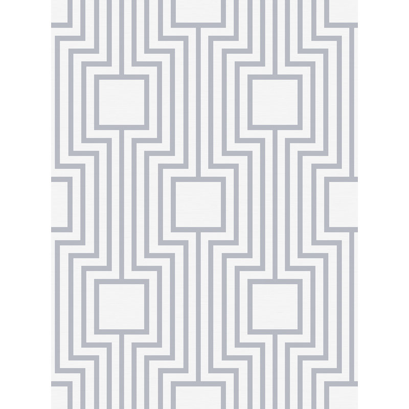 Papier peint non tissé géométrique non tissé Seabrook Designs Kylea, Brume métallique