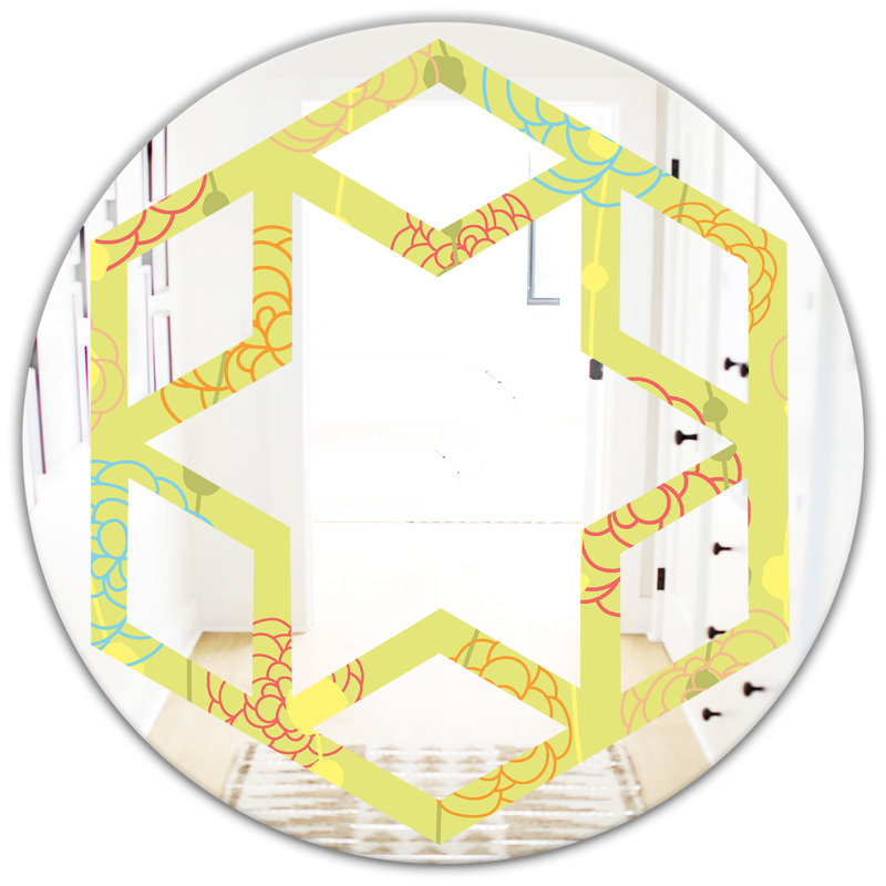 Miroir mural sans cadre Hexagon Star Cottage Americana, 23,6 po x 23,6 po