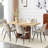 Adjustable Dining Table Set, Mdf & Metal, Modern Style For Dining & Kitchen