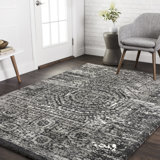 Abbie Oriental Graphite/Black Area Rug