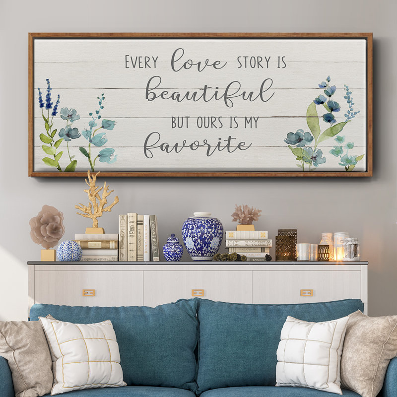 Love Story - toile encadrée, H 20 po x l 50 po