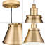 Luminaire suspendu conique à 1 lumière Landrich-780292512-780292517
