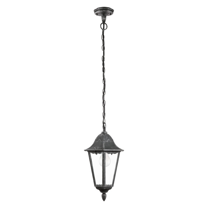 Deonte 1 - Light Lantern Pendant, Black / Patina Silver