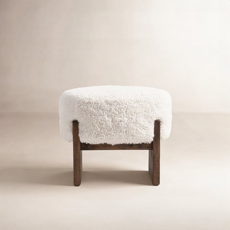 Marsala Orlando Accent Stool, Polyester, Andes Natural