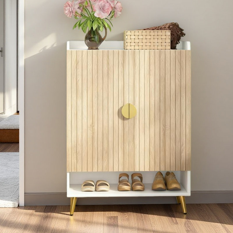 7-Tier Shoe Storage Cabinet Wooden Shoe Cabinet
