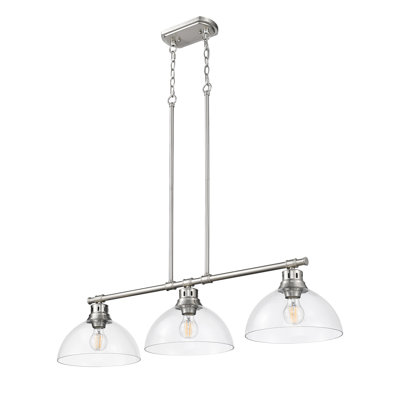 Iftimie 3-Light Linear Pendant with Clear Glass