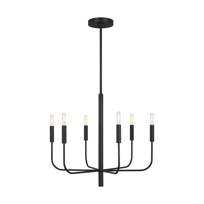Tedder 6-Light Chandelier, Fer vieilli