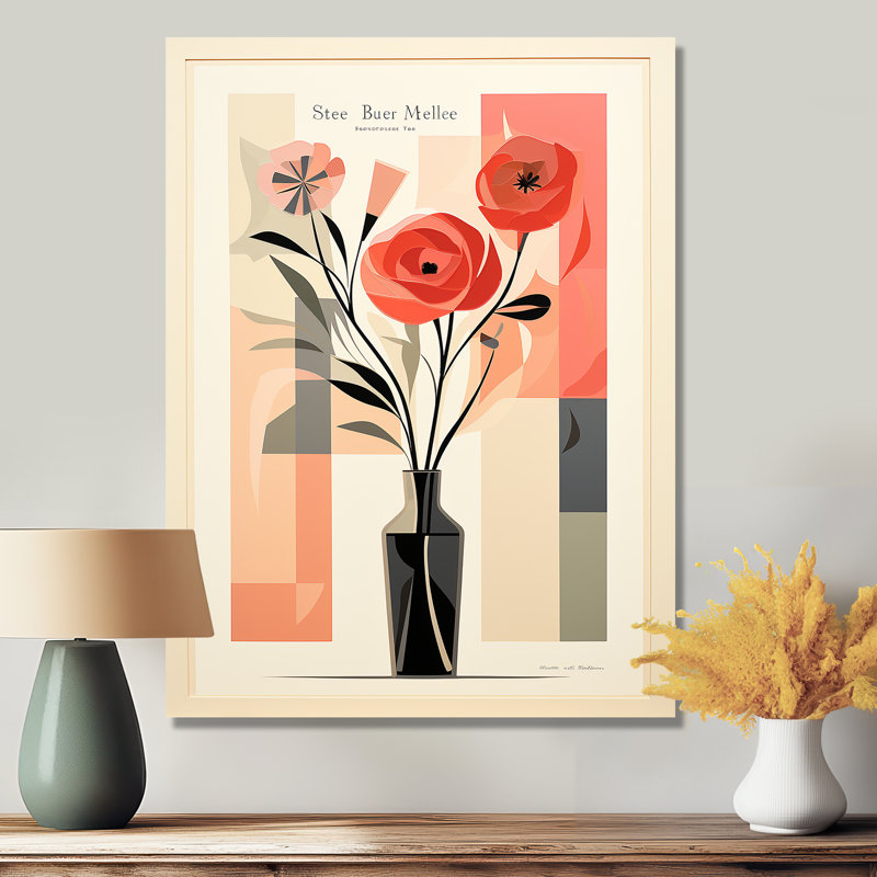 Red Red Minimal Retro Graphic - Rose, art mural, Métal métal, H 32 po x l 16 po x P 1 po