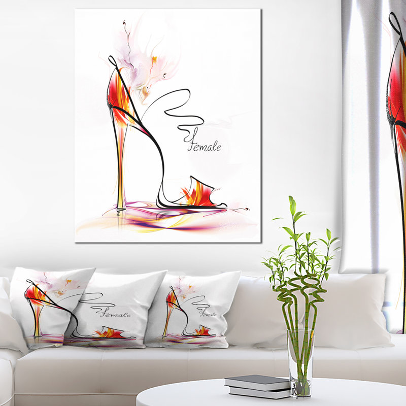 « abstract high talon », impression sur toile tendue, H 40 po x l 30 po