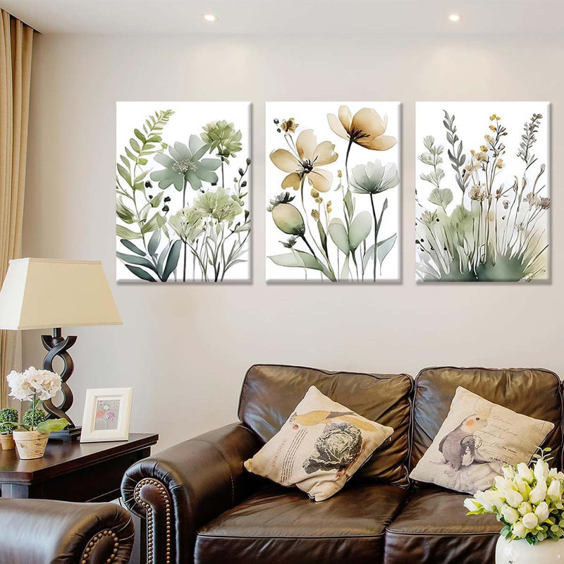 3 Piece Wrapped Canvas Print, 40 cm H x 90 cm W