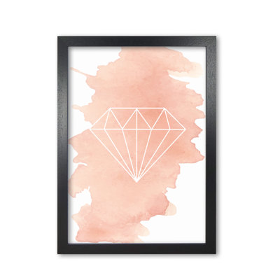 Geo Diamond Peach - Print
