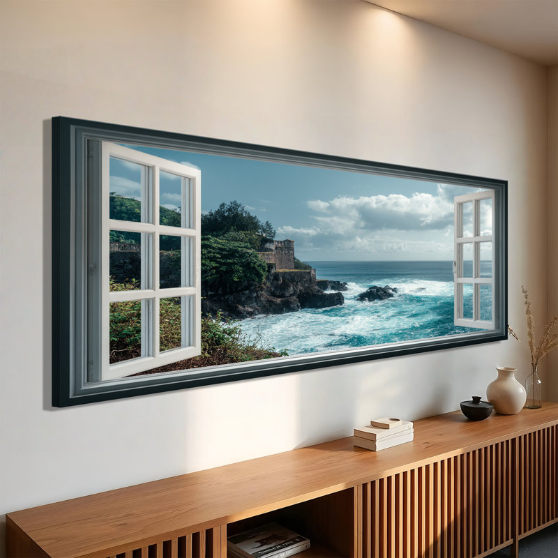 Impression sur toile Rocky Beach, L 48 po x l 24 po, Style 3