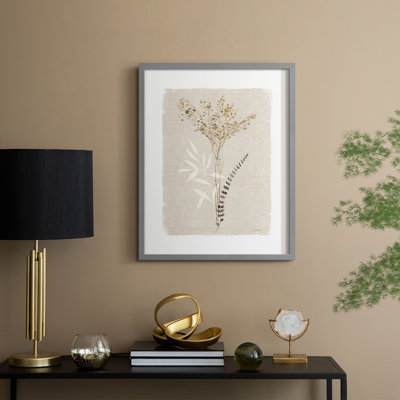 Dried Foliage I Framed Print - Solid Wood