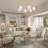Agathon Transitional Modern Chandelier With White Fabric Shades-430269939