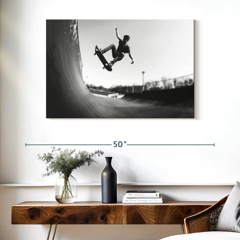Sirpi Skateboard Ollie Trick, H 26 po x l 39 po