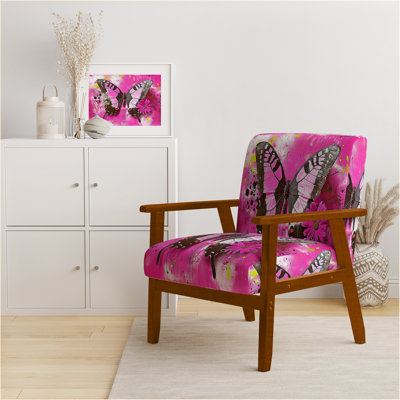 Chaise avec accoudoirs en velours Magiera