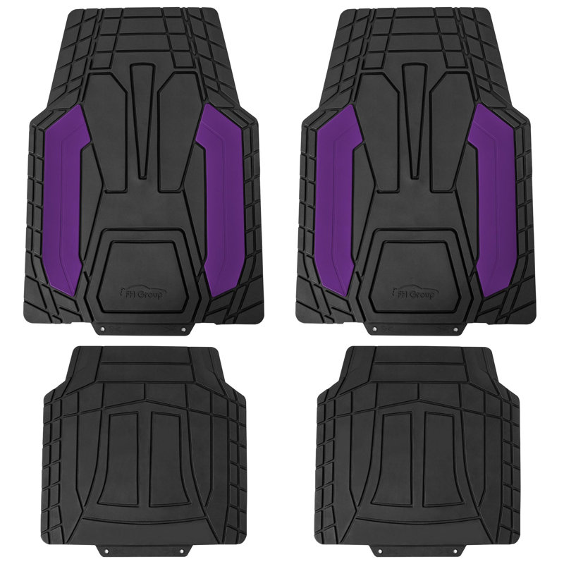 Rubber Floor Mats Full Set, Purple