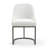 Boucle Fabric Full Back Side Chair in White