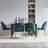 Open Back Dining Chairs, Velvet, Golden Leg-948641799