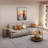 3-Piece Industrial Farmhouse Coffee Table & End Table Set, Round 2-Tier Storage Table Set for Living Room & Apartment