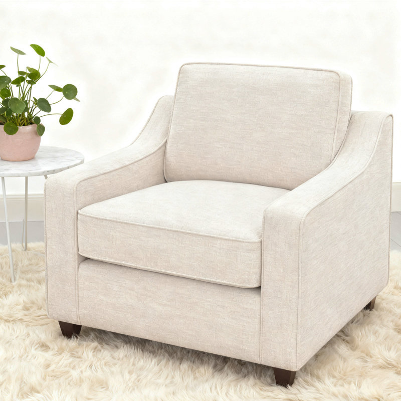 Chaise avec accoudoirs inclinés et rembourrés Modern