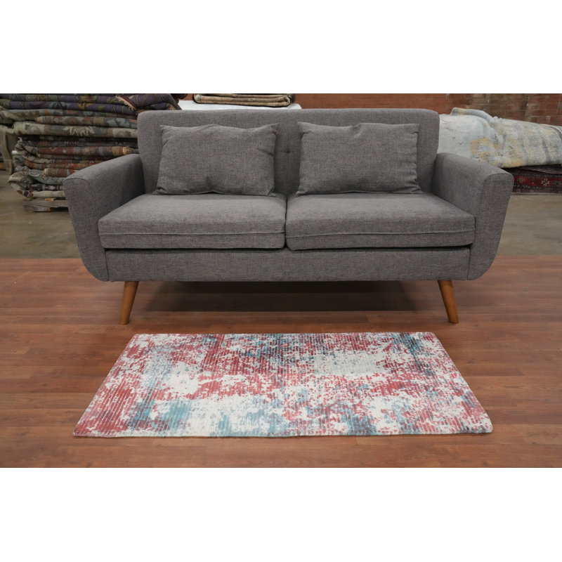 Abstract Distressed Look Abstract Rug 2x4