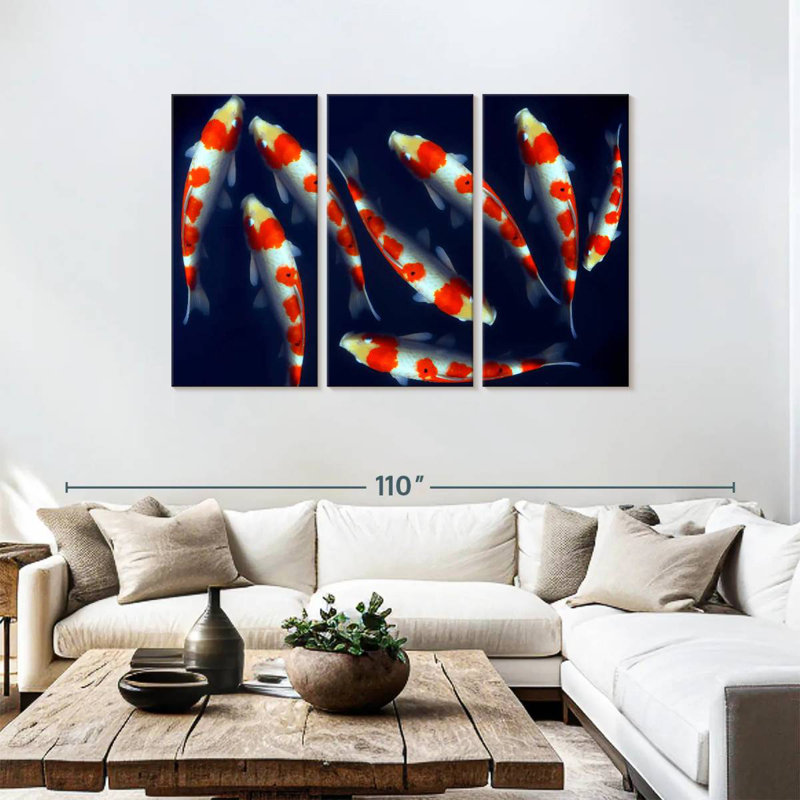 Brampt Sleek Koi Fish, 48" H x 74" W