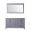 Meuble-lavabo double l 60 po x P 22 po et miroir 58 po Dukes-1659207462