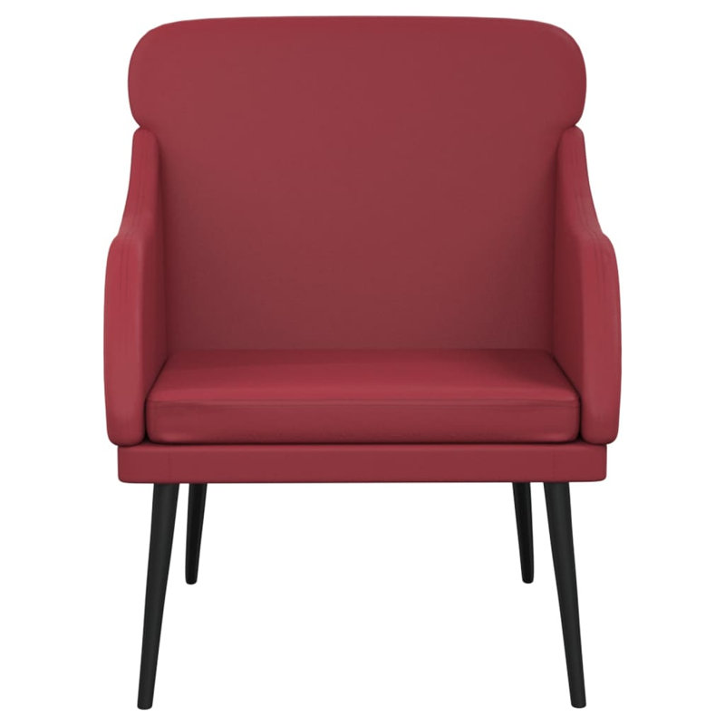 Upholstered Accent Chair, Wine Red