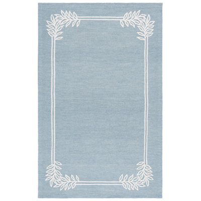 Laine touffetée à la main Martha Stewart; Tapis intérieur / extérieur en coton de couleur unie