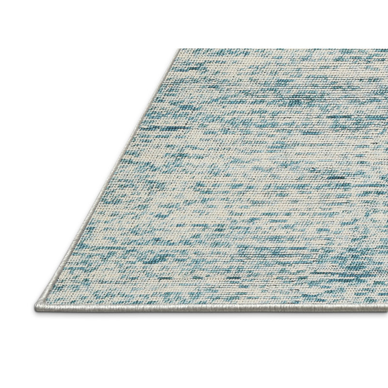 Tapis contemporain vert mer, Rectangle 2 pi x 3 pi