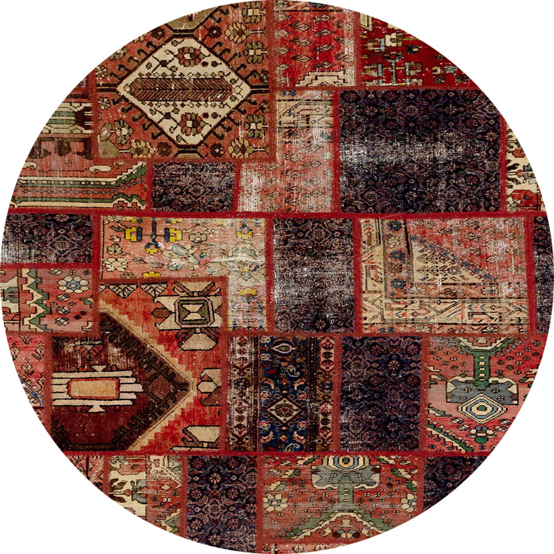 Abstract Indoor Rug, Round 4'