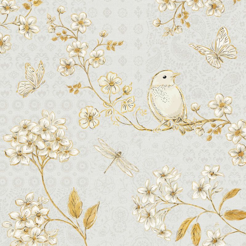 Golden Garden III - Wrapped Canvas Painting, 51cm H x 51cm W