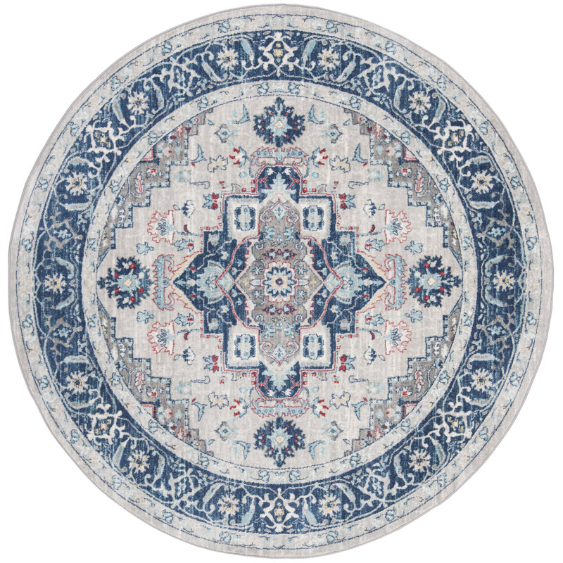 Pashence Performance Oriental Rug, Round 6'7"