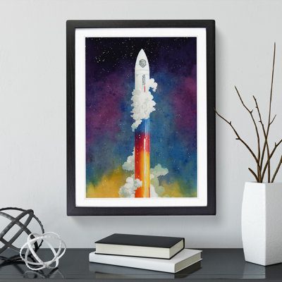 A Fascinating Spaceship Rocket - Wall Art