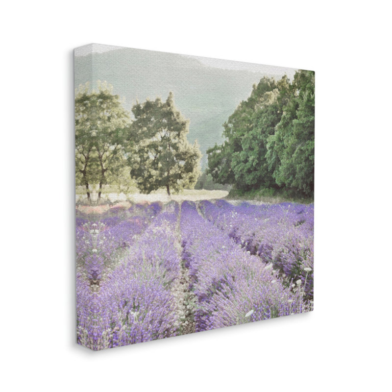 Ophelia & Co. Lavender Meadow Fields Canvas Wall Art Design By LSR Design Studio, L 24 po x H 24 po