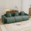Streamlined French Edge Piping Modular 3-Seat Velvet Boneless Sofa with Throw Pillows-130023795-130023792