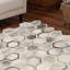 Tapis gris en cuir de vache patchwork gris, tapis en cuir naturel-1154952860