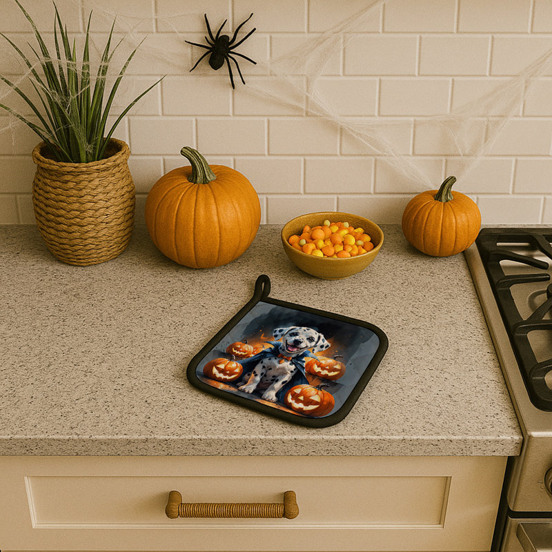 Paire de porte-casseroles Dalmatian Puppy Halloween